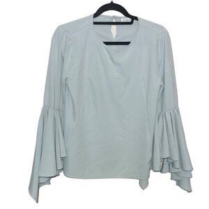 Carmen Marco Valvo Bell Sleeve Blouse